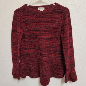 Style & Co Red Flared Sleeve Sweater